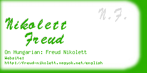 nikolett freud business card